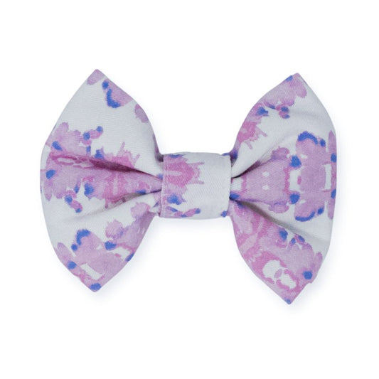 French Lavender Ink Blot Classic Dog Bow Tie - So Adogable