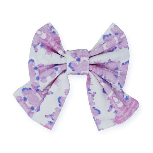 French Lavender Ink Blot Sailor Dog Bow - So Adogable