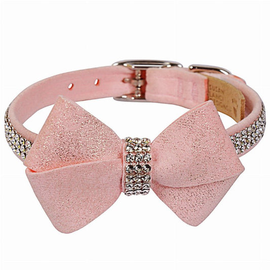 Glitzerati Nouveau Bow 3 Row Giltmore Collar - So Adogable