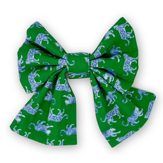 Leopard Parade Sailor Dog Bow - So Adogable