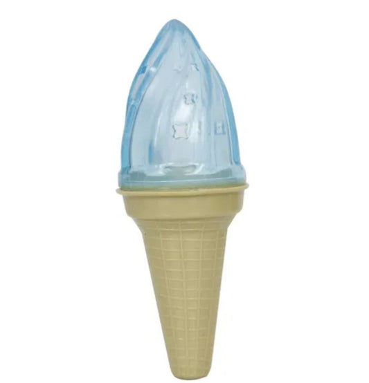 'Lick And Gnaw' Ice Cream Cone Water Fillable And Freezable Rubberized Dog Chew And Teether Toy - So Adogable