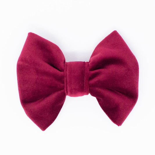 Limited Edition Velvet Mulberry Classic Dog Bow Tie - So Adogable