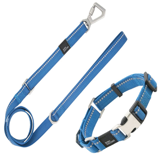 Pet Life 'Advent' Outdoor Series 3M Reflective 2-in-1 Durable Martingale Training Dog Leash and Collar - So Adogable