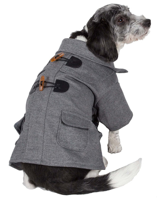 Pet Life Military Static Rivited Fashion Collared Wool Pet Coat - So Adogable