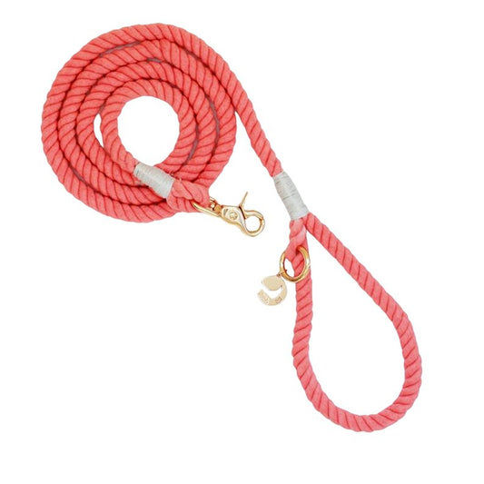 Spiced Coral Rope Dog Leash - So Adogable